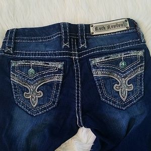 Rock revival dark wash boot cut jeans